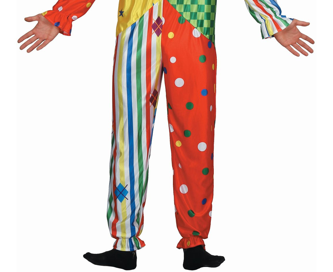 Role play-set for adult Colorful Clown (hat, jumpsuit), size 52